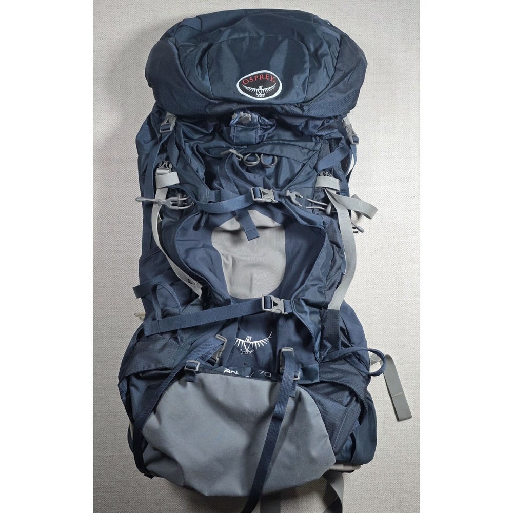 Osprey Aether 70 Backpacking Pack Blue Large 70L + 3L Hydration Bladder